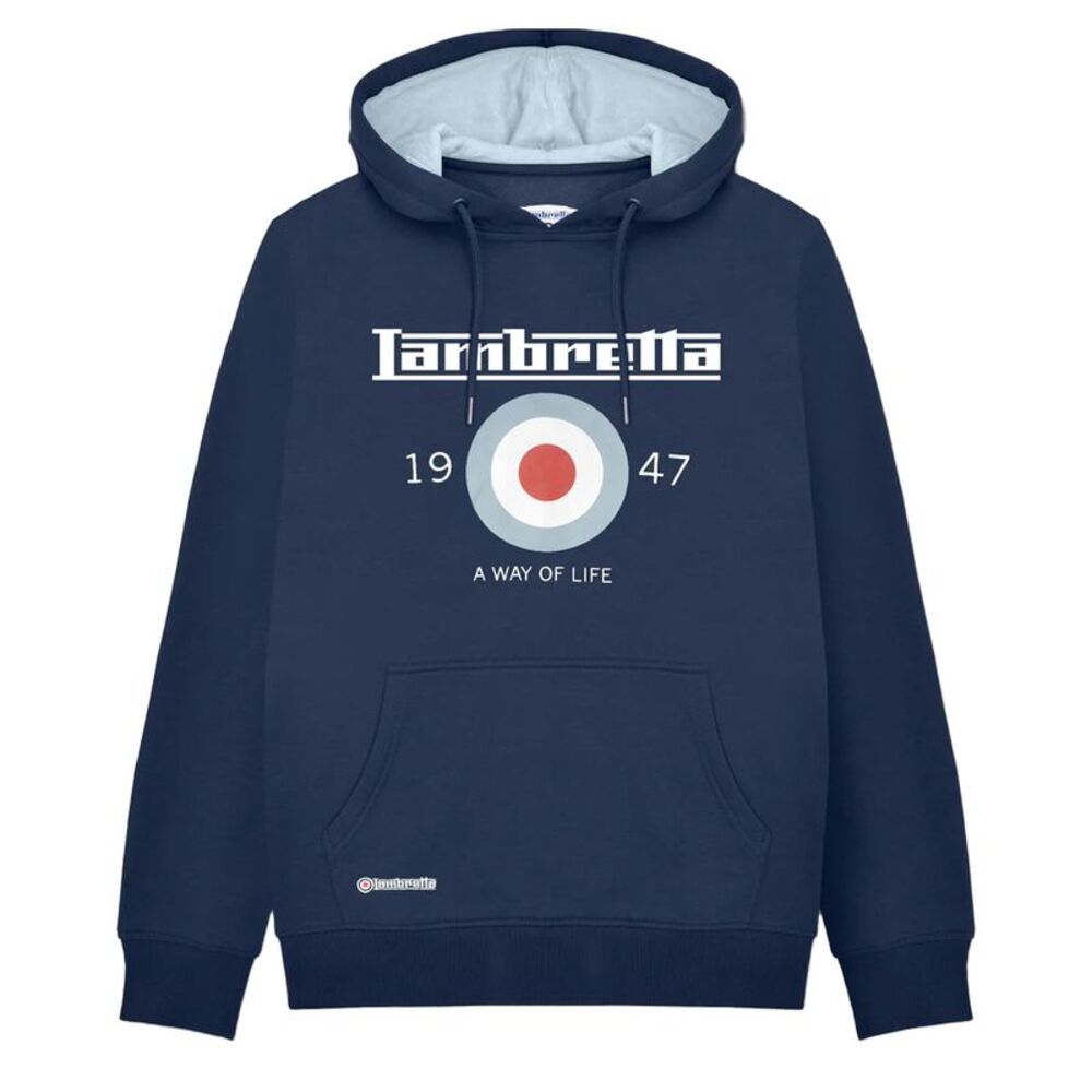 Lambretta Mens AW24 Target Hoodie / Navy